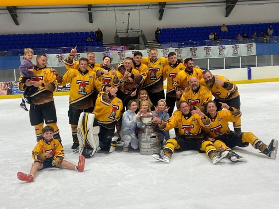 Telford Spartans celebrating the Tier 1 title